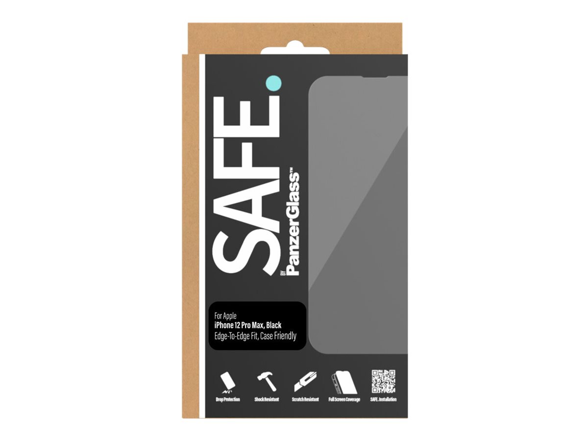 SAFE. by PanzerGlass Displayschutzglas Apple iPhone 12 Pro Max Edge-to-Edge Schwarz, Transparent