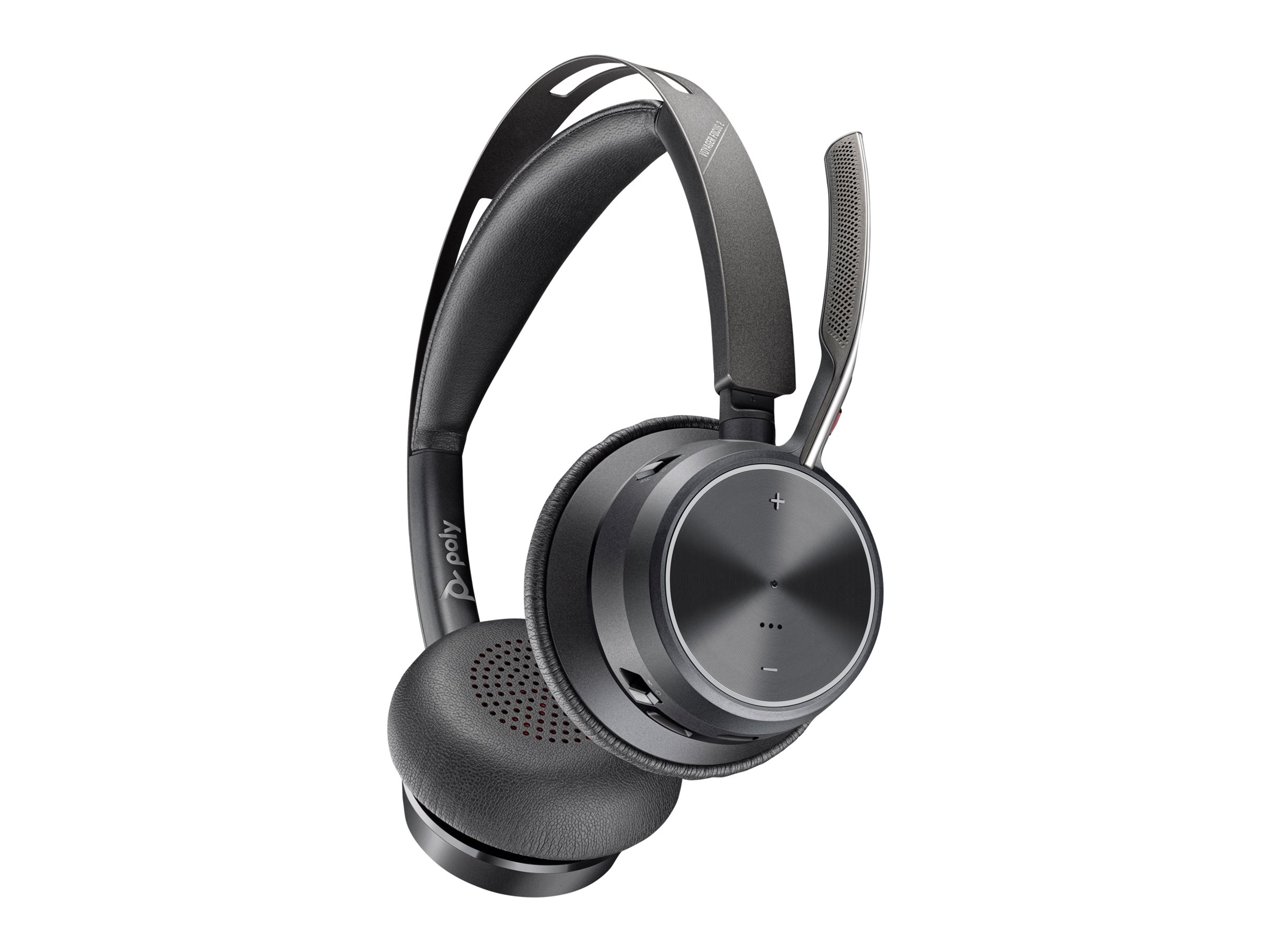 HP Poly Voyager Focus 2 On-Ear Headset Bluetooth kabellos aktive Rauschunterdrückung Schwarz