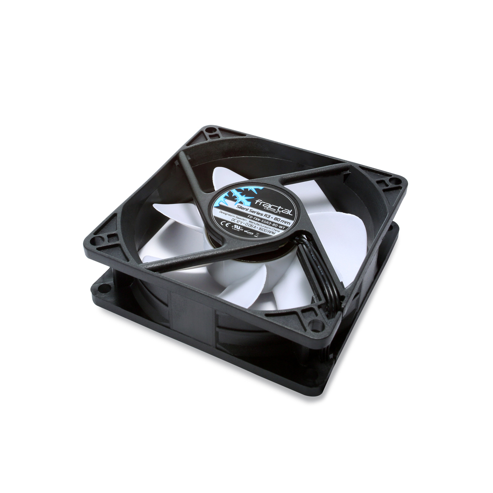 Fractal Design Silent Series R3 80 mm Gehäuselüfter Schwarz, Weiß