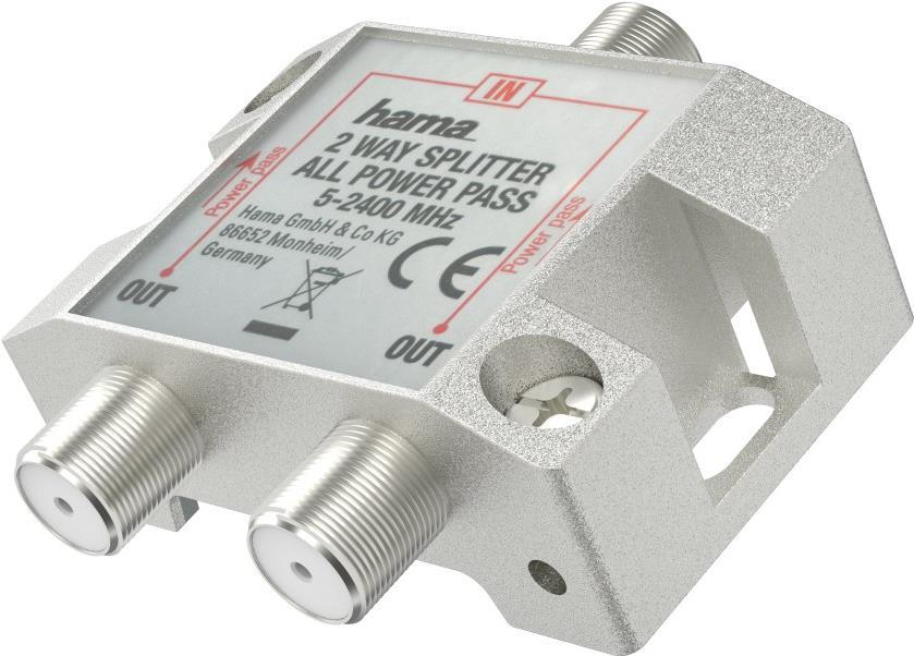 Hama 00205231 Kabelspalter oder -kombinator Kabelsplitter Silber (00205231)