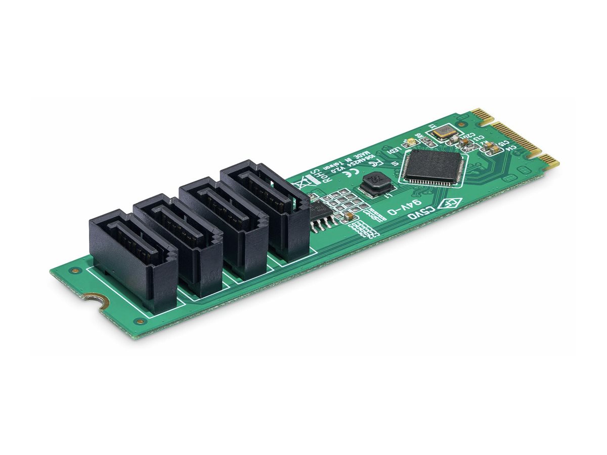 StarTech.com 4-Port M.2 to SATA Adapter Card 6 Gbps Grün