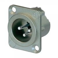 NEUTRIK XLR-Steckverbinder Flanschstecker, Kontakte gerade Polzahl: 3 Silber NC3MD-LX 1 St. (NC3MD-LX)