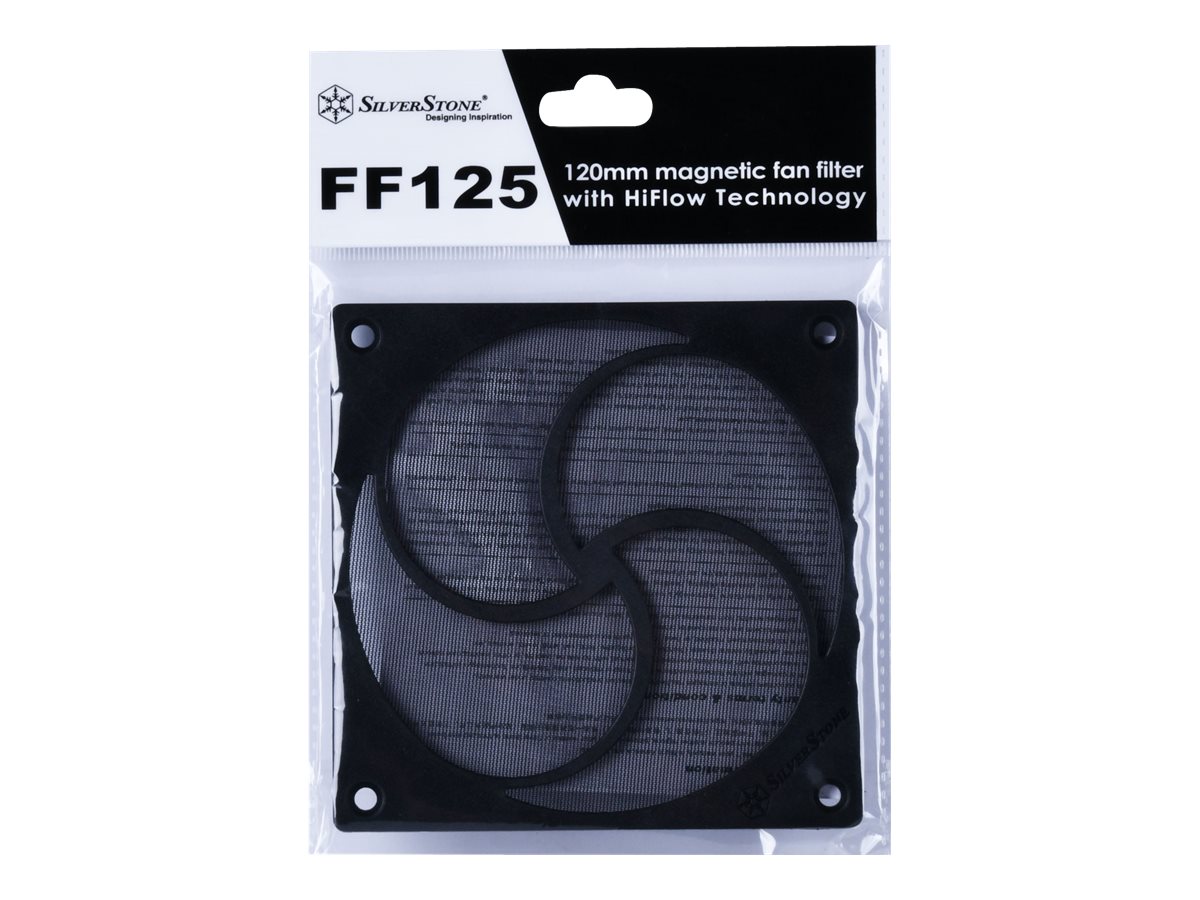 Silverstone SilverStone FF125B Lüftergitter mit Filter 120 mm Schwarz