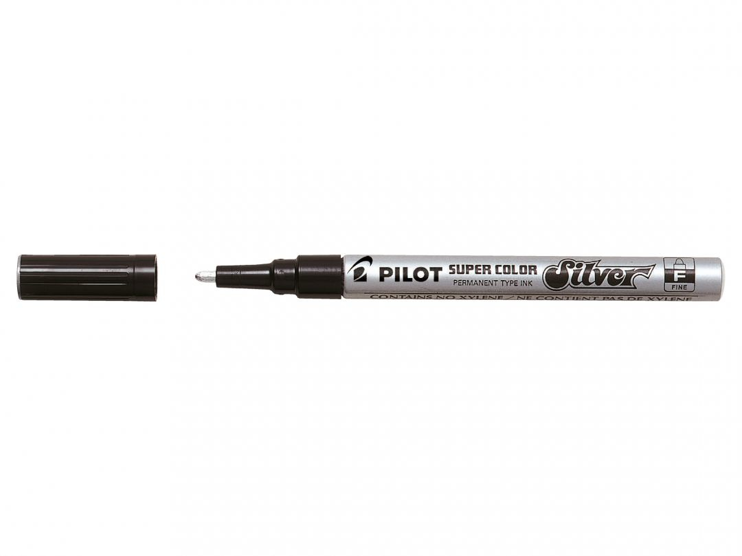 PILOT Super Color Permanentmarker feine Spitze Silber