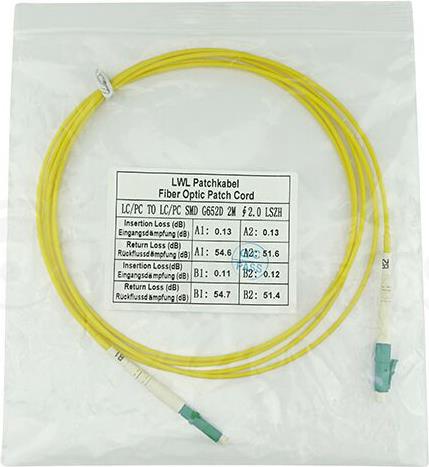 BlueOptics SFP2121BU20MM Glasfaserkabel 20 m LC G.657.A1 Gelb (SFP2121BU20MM)