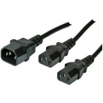 Kabel Strom 220V 2xKaltgeräte IEC-C13(Buchse)/Kaltgeräte IEC-C14(Stecker) - 1,8m *shiverpeaks basic* (BS60019)