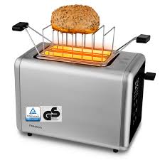 Medion Life MD12102 Toaster silber 850 W 2-Scheiben 7 Bräunungsstufen LED-Display
