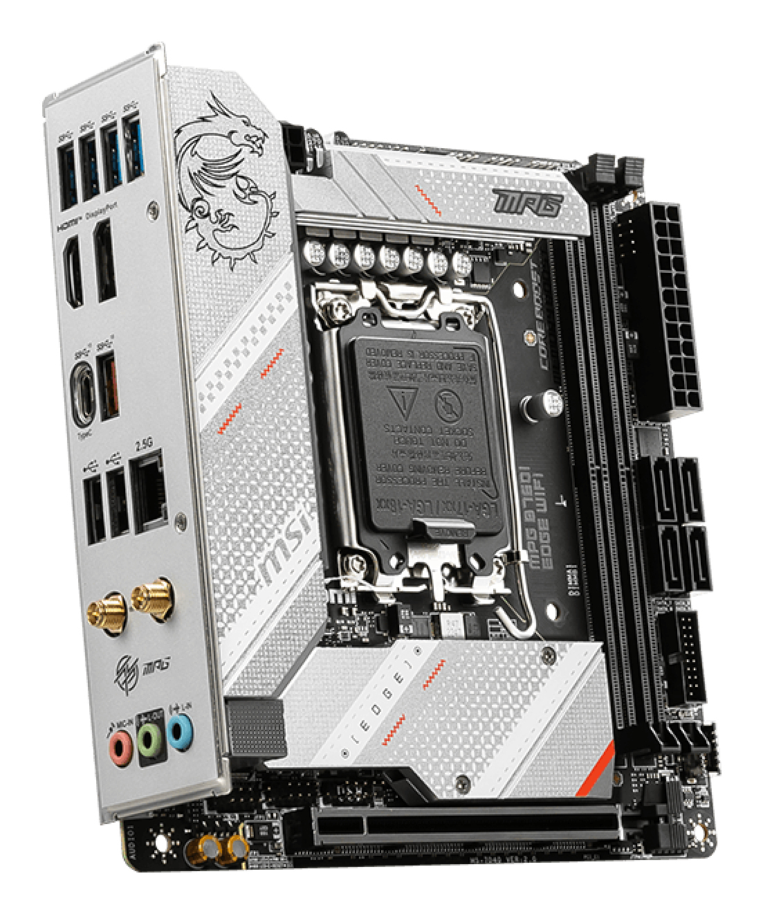 MSI MPG B760I EDGE WIFI Mini-ITX Mainboard LGA1700 DDR5 Schwarz/Silber