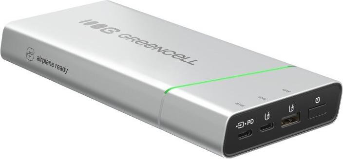 Powerbank Green Cell PowerPlay Ultra 1xUSB-A 2xUSB-C Power Delivery 20800mAh 65W Black (PBPLGC20P)
