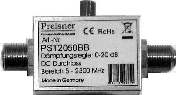 TELEVES Pegelsteller -18dB 0,15- PST2050BB 2200 MHz F-Buchse/F-Buch