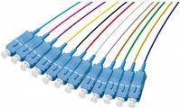 LWL Faserpigtails, farbig, 12x Stecker, OM3 Multimode, SC/UPC, 2,0 m 12 Faserpigtails in verschiedenen Farben (391861)