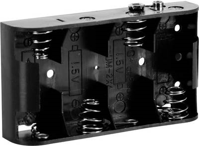 Velleman BH243B Batteriehalter 4x Baby (C) Druckknopfanschluss (L x B x H) 106 x 59 x 22 mm (BH243B)