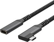 USB-C Verlängerungskabel USB-C > USB-C Buchse 3.2 90° PD Textil 1,5m (FL31-74016)