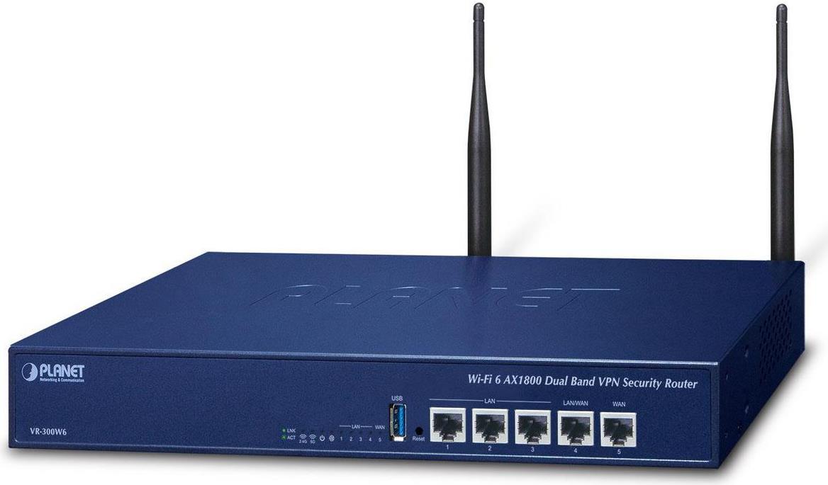 Planet Wi-Fi 6 AX1800 Dual Band VPN (VR-300W6)