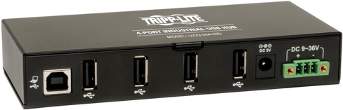 Tripp Lite 4-Port Rugged Industrial USB 2.0 Hi-Speed Hub w 15KV ESD Immunity Metal Mountable (U223-004-IND)