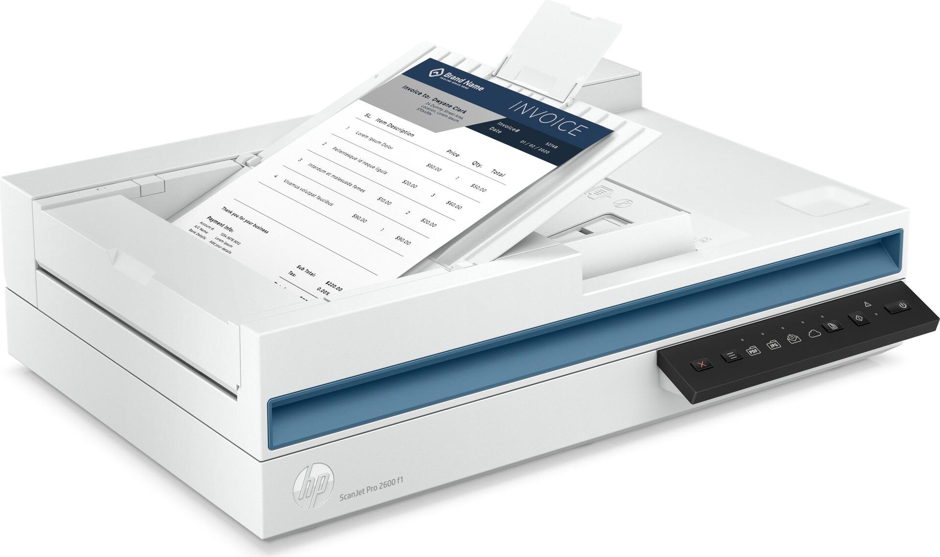 HP ScanJet Pro 2600 f1 Flachbett- und ADF-Scanner 1200 dpi USB 2.0 Weiß