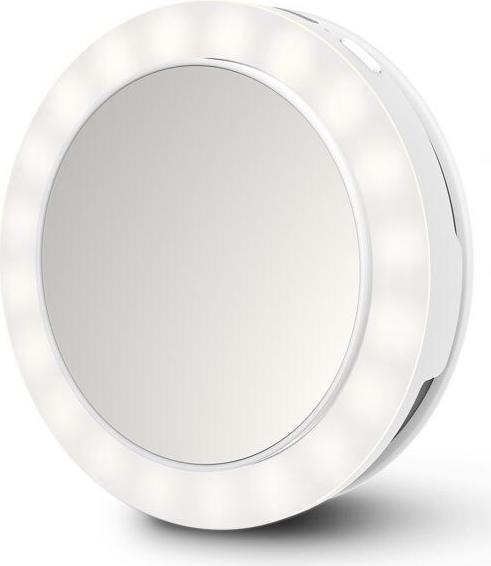 Ecomed 23603 Make-up-Spiegel Freistehend Rund Weiß (23603)