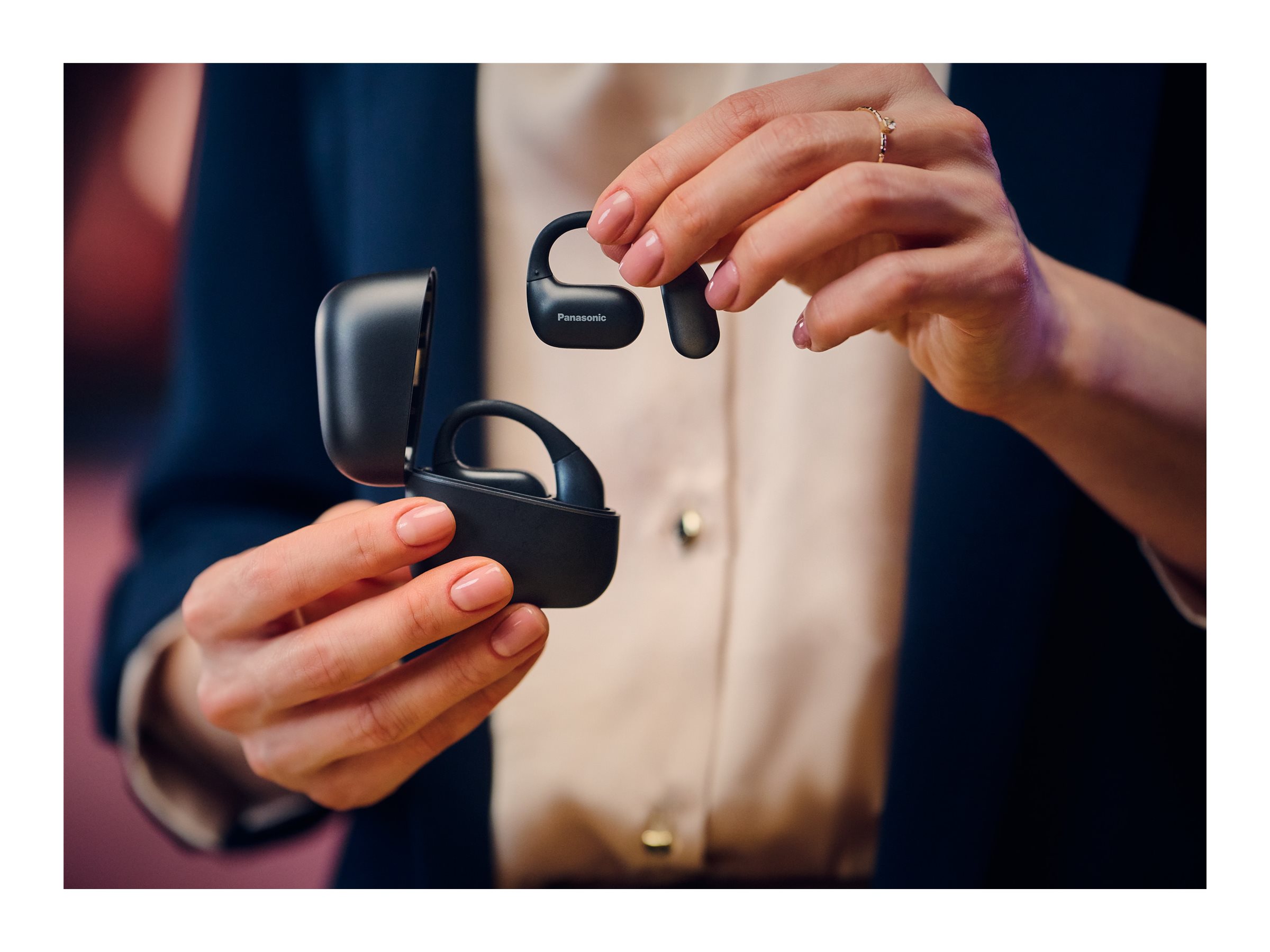 Panasonic RB-F10DE Bluetooth Open-Ear True Wireless Kopfhörer Schwarz