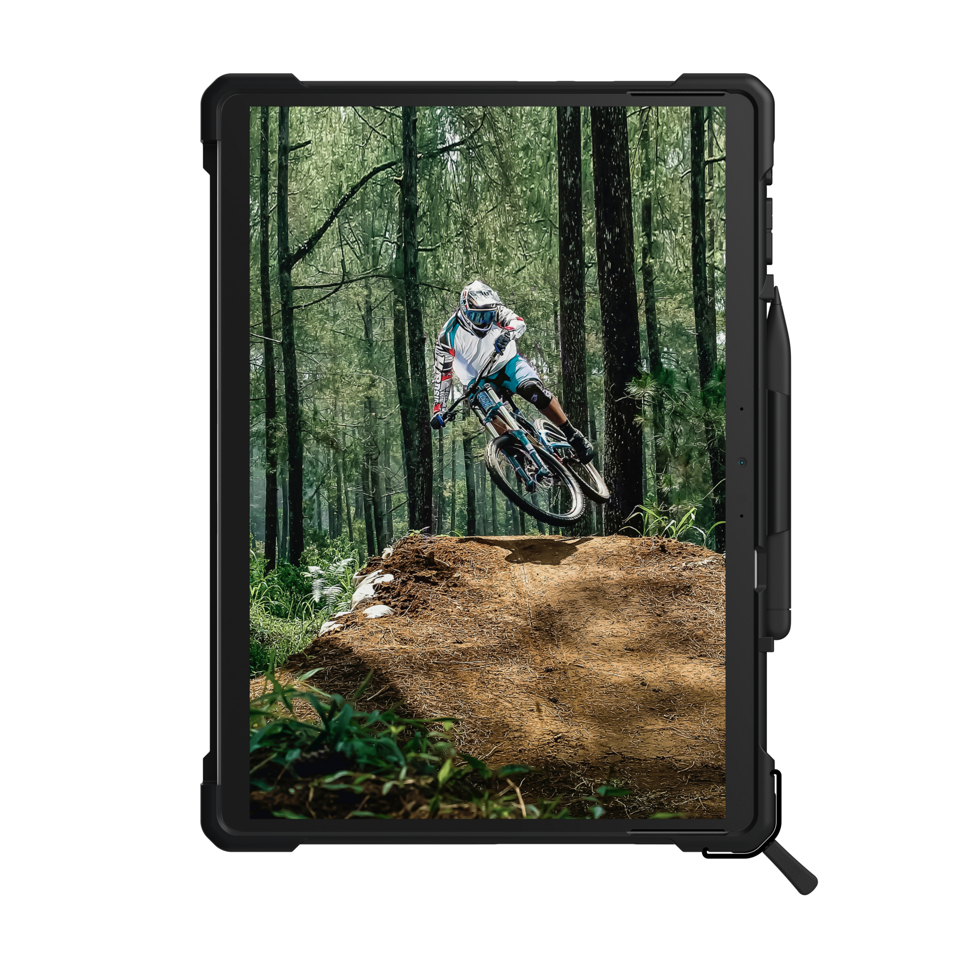 Urban Armor Gear Plasma Series Rugged Case mit Handschlaufe und Schultergurt für Microsoft Surface Pro 9, 10, 11 13" Transparent Ice