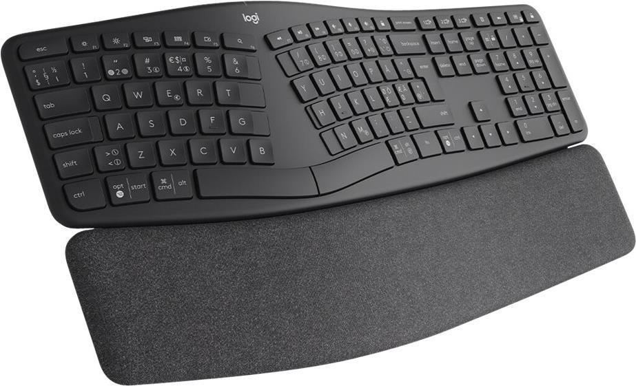 Logitech ERGO K860 Ergonomische Split-Tastatur Pan-Nordisch QWERTY Schwarz, Graphit