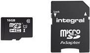 Integral UltimaPro Flash-Speicherkarte (microSDHC/SD-Adapter inbegriffen) (INMSDH16G10-90U1)