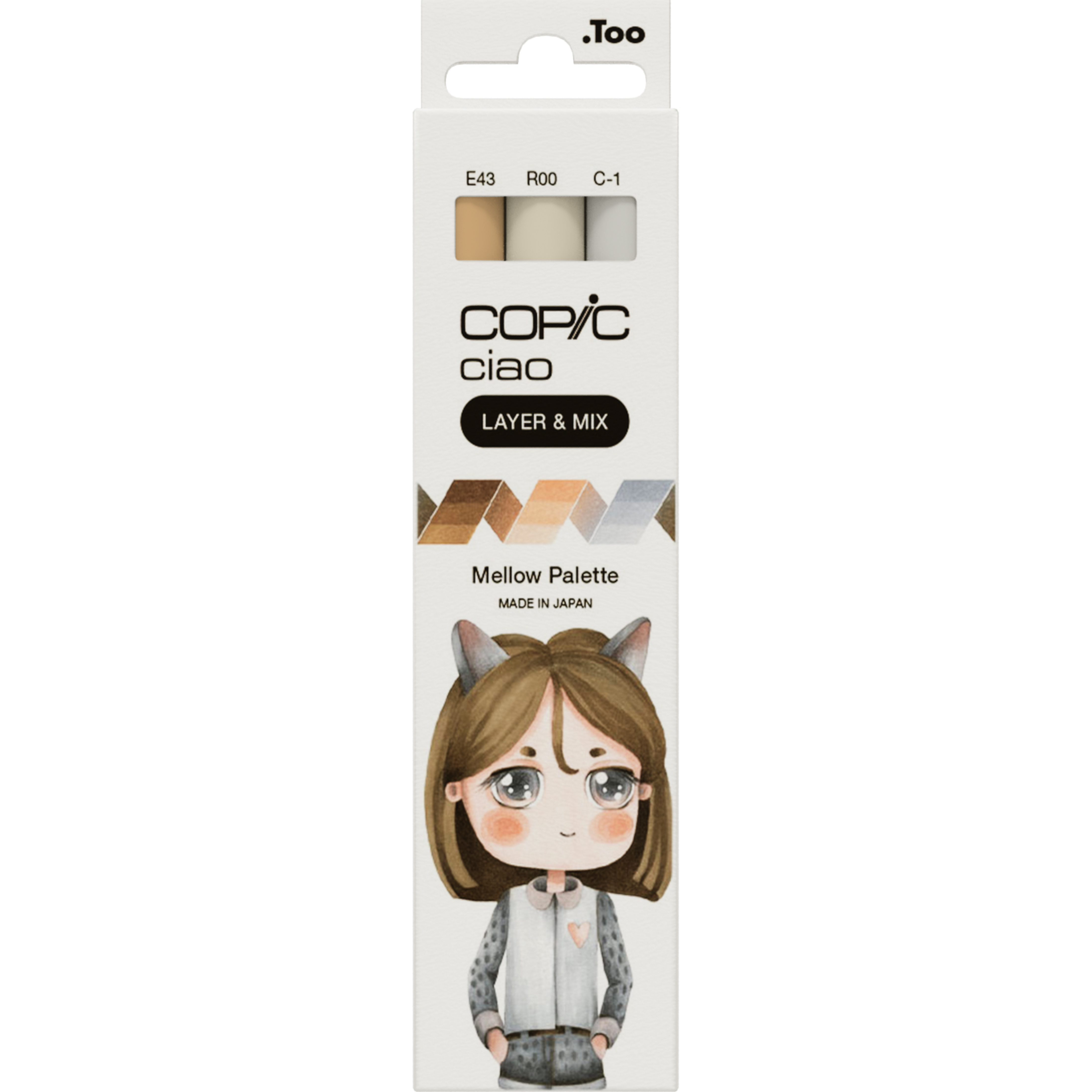 Copic Ciao Mellow Palette Layoutmarker-Set 3 St. Kühles Grau, Elfenbein, Hellrosa