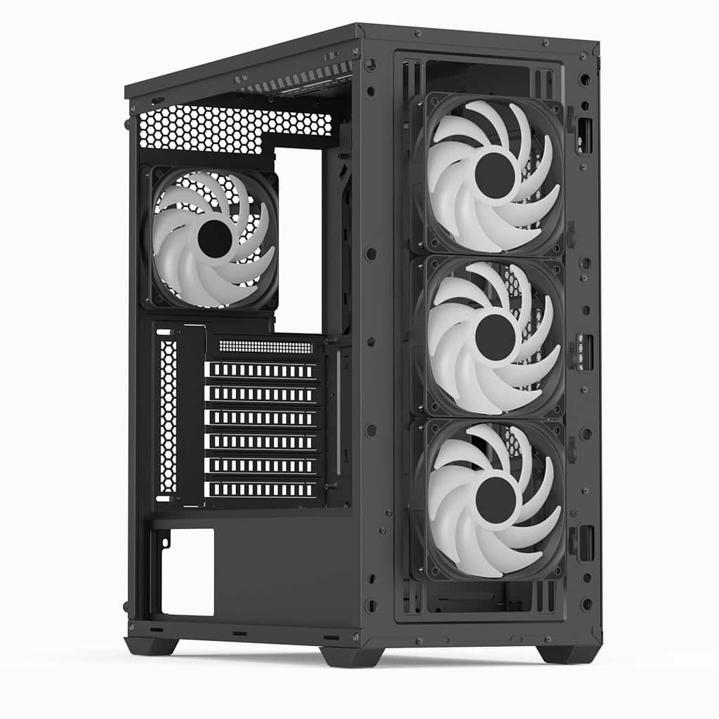 Aerocool D502A Midi Tower Schwarz