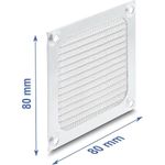 Delock Lüftergitter 80 x 80 mm Aluminium – Lüfter Staubfilter mit Edelstahl-Filtergewebe (67456)