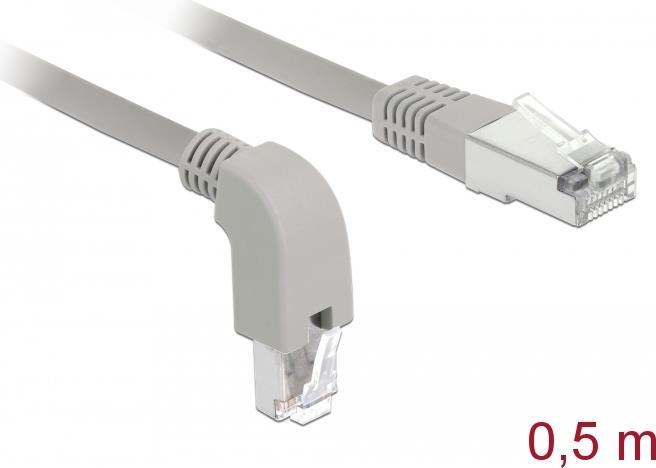 DeLOCK Patch-Kabel RJ-45 (M) nach unten gewinkelt bis RJ-45 (M) gerade (85864)