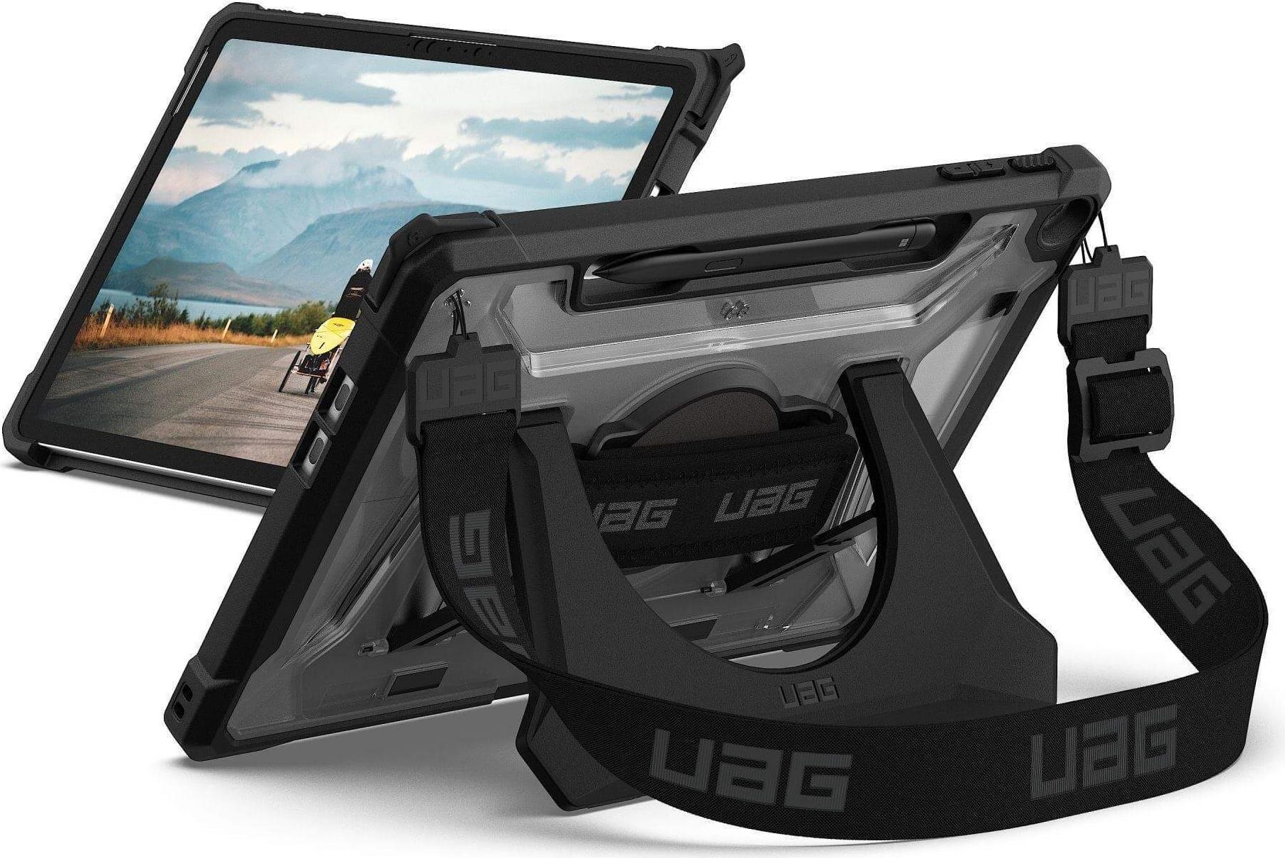 UAG Urban Armor Gear Plasma Handstrap & Kickstand Case | Microsoft Surface Pro 12 Zoll (1. Edition) | ice (transparent)/schwarz | 324023114340 (324023114340)