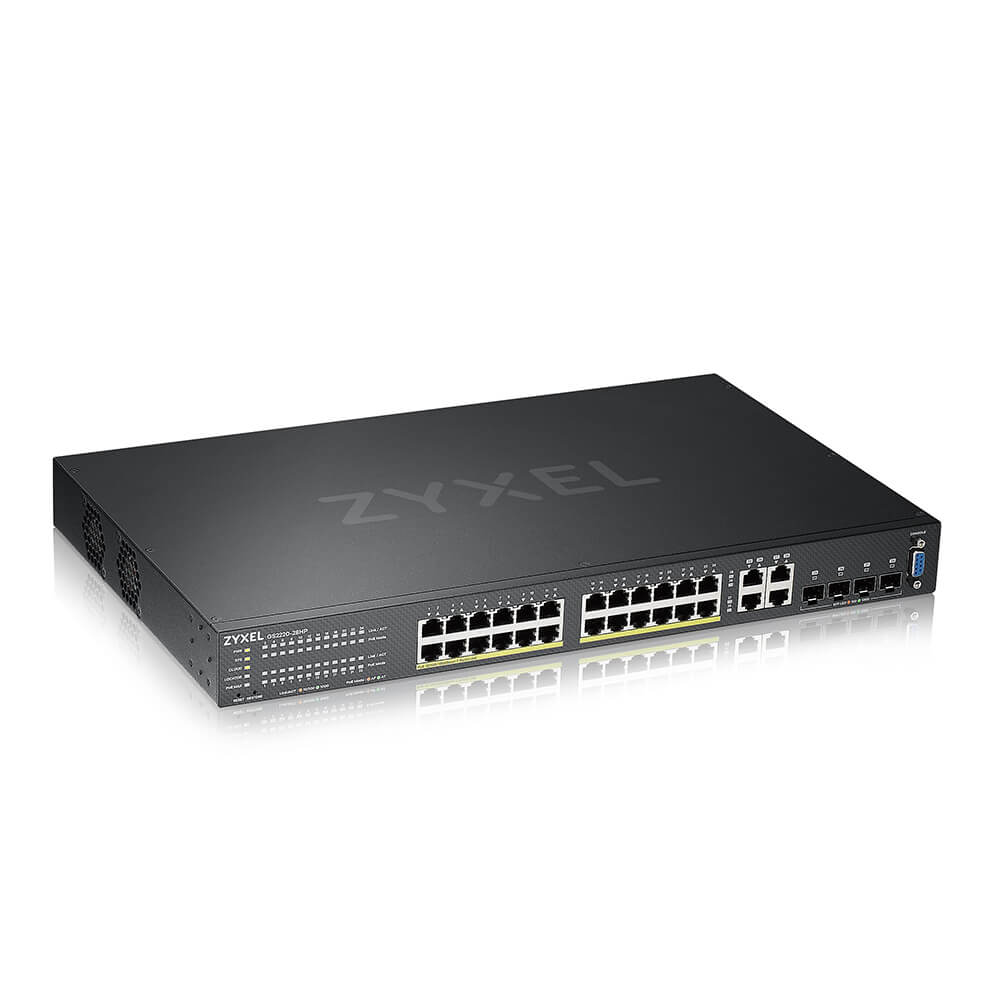 ZyXEL GS2220-28HP Managed Gigabit PoE+ Switch Schwarz