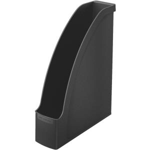 LEITZ Stehsammler Plus, DIN A4, Polystyrol, schwarz Fassungsvermögen: 70 mm, mit Griffmulde, hohe Vorderseite (2476-00-95)