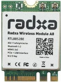 Radxa zbh. M.2 WiFi 6 and BT5.2 Wireless Module A8 (RA007-A8)