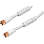 e+p FA 201 G. Anschluss 1: F, Anschluss 2: F, Beschichtung Verbindungsanschlüsse: Gold. Kabellänge: 1,5 m, Geschlecht: Männlich/Männlich, Produktfarbe: Weiß. Anzahl enthaltener Produkte: 1 Stück(e) (FA201G)