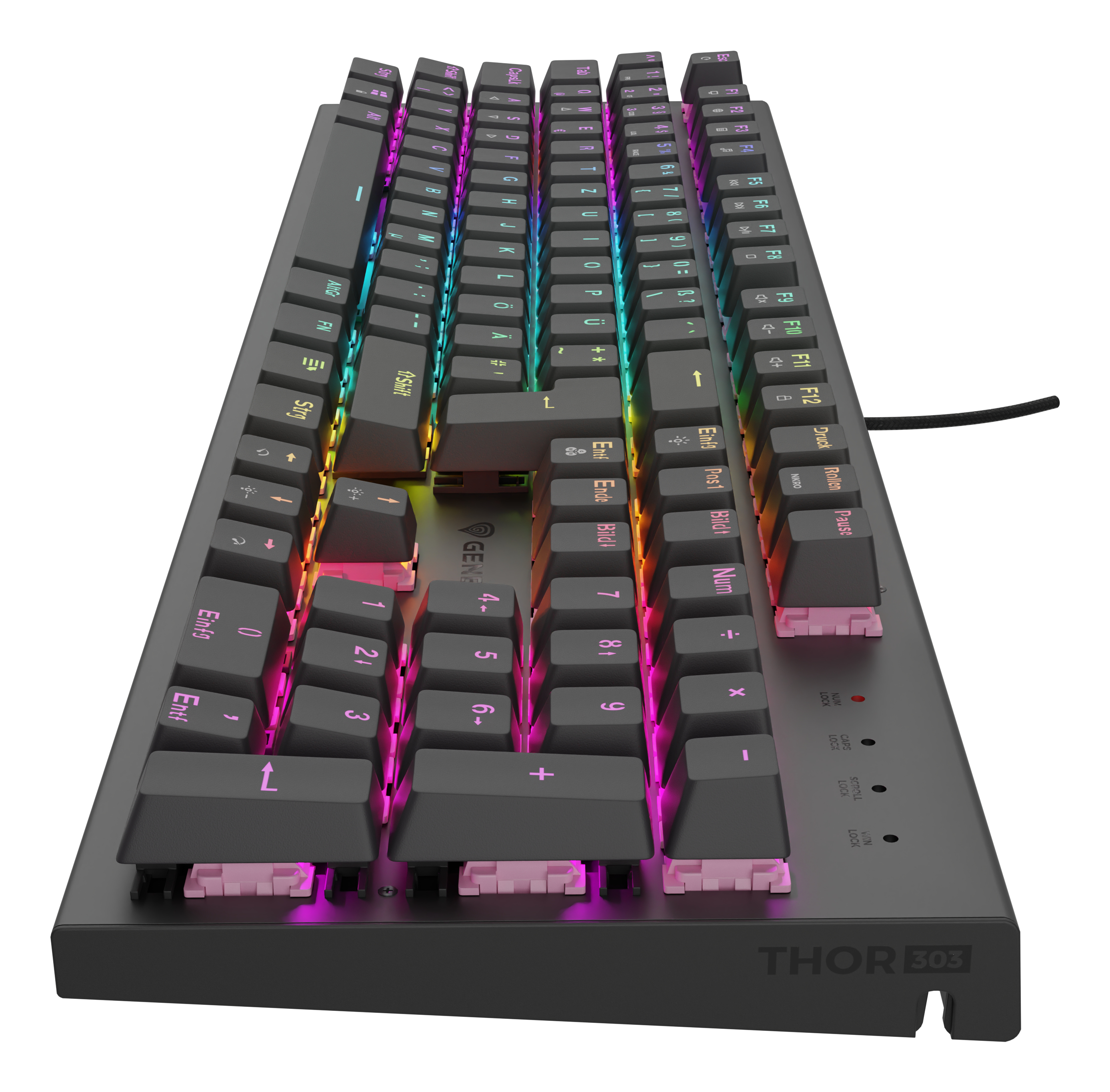 Genesis THOR 303 silent Mechanische Tastatur QWERTZ RGB-LED Schwarz
