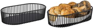 APS Brot- und Obstkorb URBAN, oval, 290 x 160 mm aus schwarzem Metall, Maße: (B)290 x (T)160 x (H)70 mm, - 1 Stück (30337)