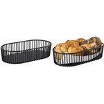 APS Brot- und Obstkorb URBAN, oval, 290 x 160 mm aus schwarzem Metall, Maße: (B)290 x (T)160 x (H)70 mm, - 1 Stück (30337)