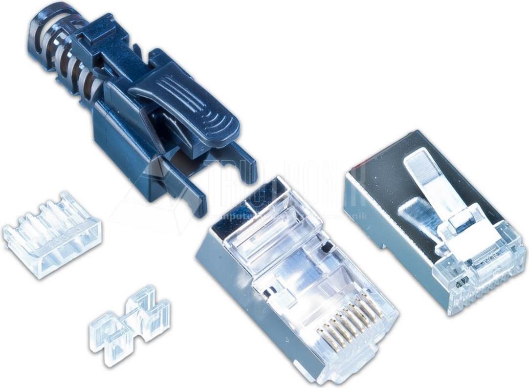 Wirewin MOD SL KAT6A STP 10 SW Drahtverbinder RJ-45 Schwarz - Transparent (MOD SL KAT6A STP 10 SW)