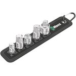 Wera 781/5 Set 1 05042680001 Steckschlüssel-Bit-Einsatz-Set Antrieb 1/4", 3/8" Abtrieb Innen-Vierkant (Robertson) 5 T (05042680001)