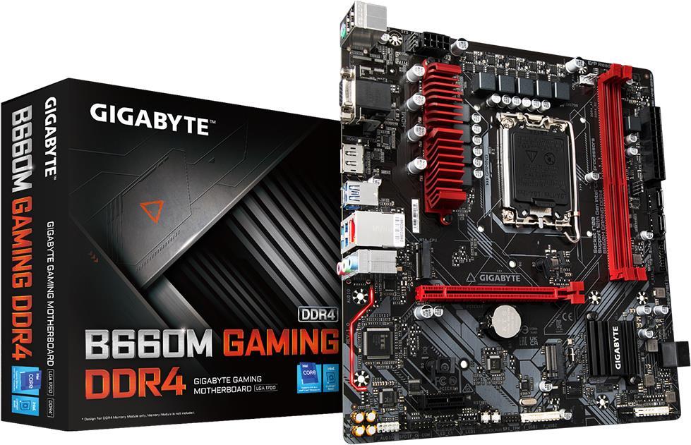 Gigabyte B660M GAMING DDR4 - Intel - LGA 1700 - Intel® Celeron® - Intel® Core i3 - Intel Core i5 - Intel Core i7 - Intel Core i9 - Intel® Pentium® - DDR4-SDRAM - 64 GB - DIMM (B660M GAMING DDR4)