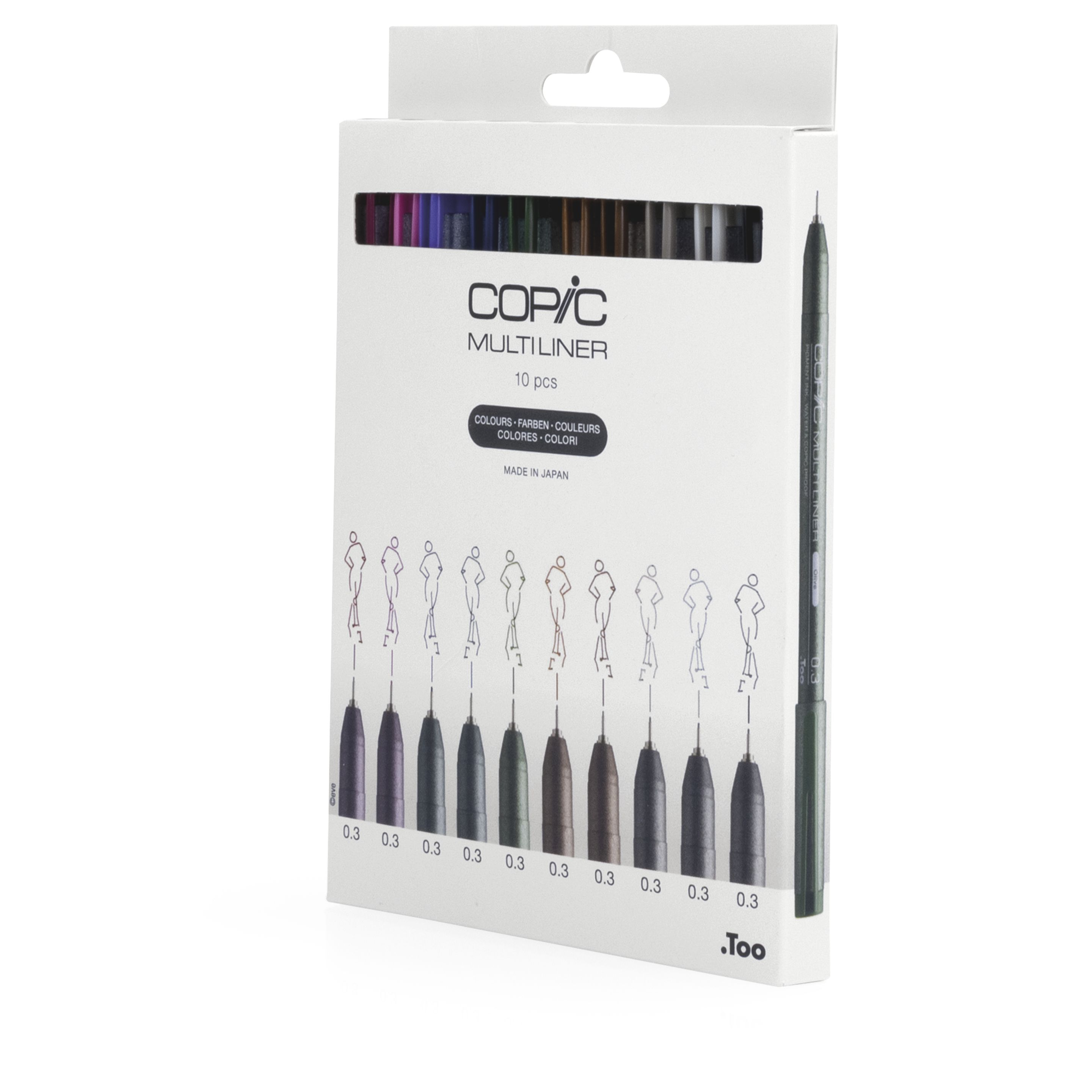 COPIC Multiliner Color Fineliner 0,3 mm 10 St. Mehrfarbig