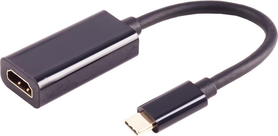 S/CONN maximum connectivity Adapter, USB Typ C-Stecker auf HDMI-A Buchse, 8K60Hz, schwarz (14-05060)