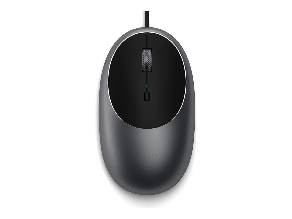 Satechi C1 Kabelgebundene Maus USB-C 3200 DPI Beidhändig Schwarz, Grau