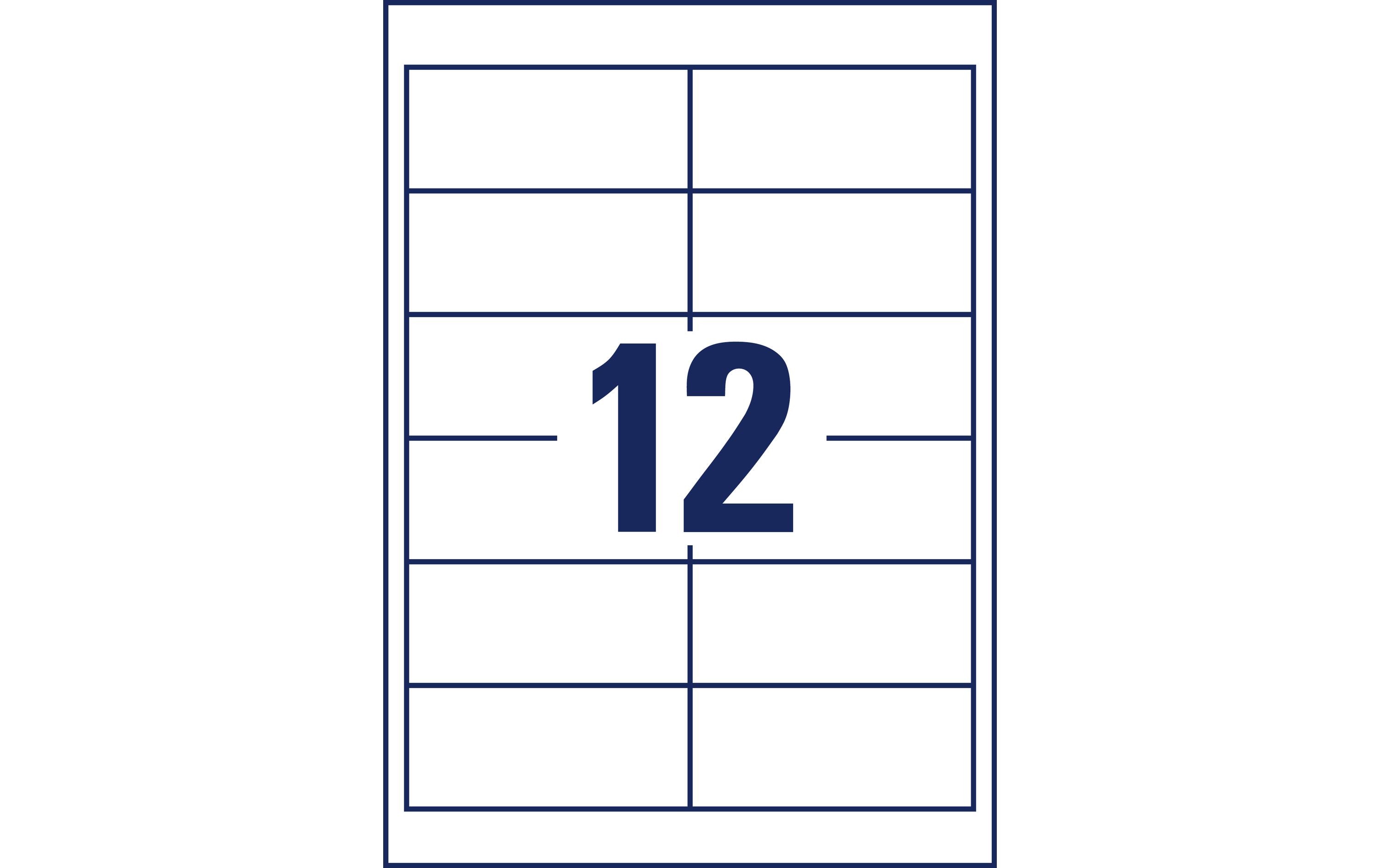 Avery Zweckform 4781-65 Universal-Etiketten 97 x 42,3 mm A4 65 Blatt Permanent Weiß