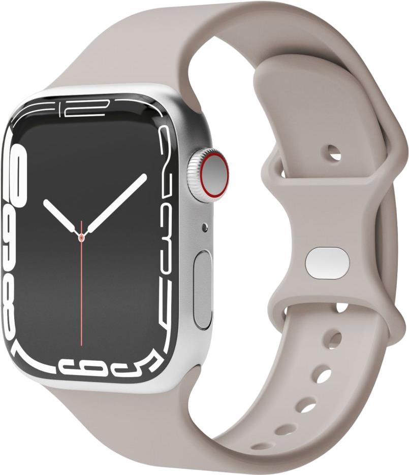 Vonmählen Classic Band Light Gray 42/44/45/49mm - • Elegantes und flexibles Uhrenarmband • Zeitloses Design für die Apple Watch • Hergestellt aus wasserabweisendem Silikon • Kompatibel mit Apple-Watch-Modellen in den Größen 42mm,44mm,45mm,49mm • Pin-Verschluss (AWS00076)