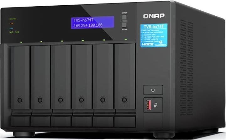 QNAP TVS-H674T NAS-Server Intel Core i5-12400 32 GB RAM Schwarz