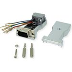 DB9 Stecker-RJ45 Buchse 8P/8C 8Ltg., silberfarben (12.03.7524)