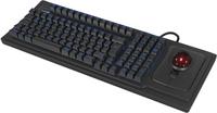 KEYSONIC Keyboard+Trackball USB QWERTZ,mechanisch,beleuchtet,schwarz (KSK-8202ELU-T(DE))