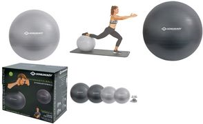 SCHILDKRÖT Gymnastikball, Durchmesser: 850 mm, anthrazit vielseitiges Trainingsgerät, rubust, in Anti-Burst Qualität, - 1 Stück (960158)