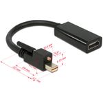 Delock Adapter mini Displayport 1,2 male with screw > HDMI female 4K Active black (62640)